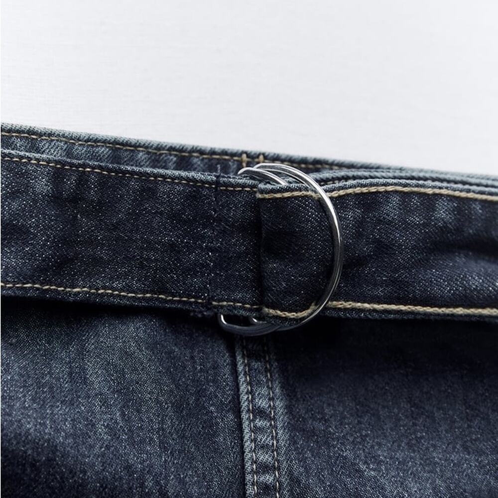 ZARA STRAPLESS TRF DENIM DRESS - Picture 14 of 15